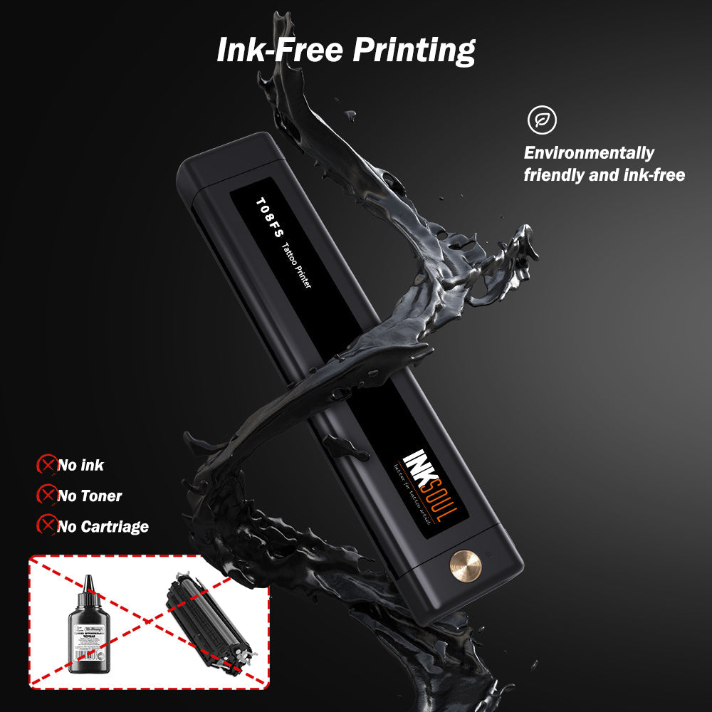 INKSOUL® T08FS Wireless Tattoo Transfer Stencil Printer-Can print shadows
