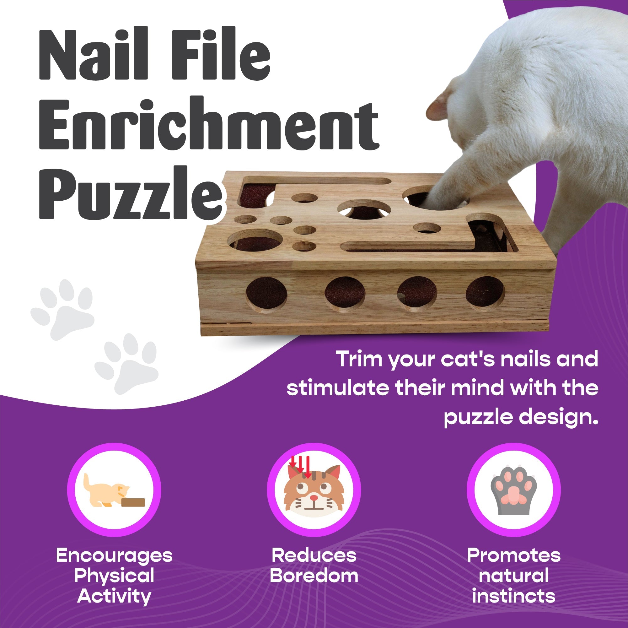 Cat Nail File Enrichment Box