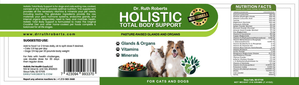 Holistic Total Body Support – Multivitamin & Glandular Support for Dogs and Cats