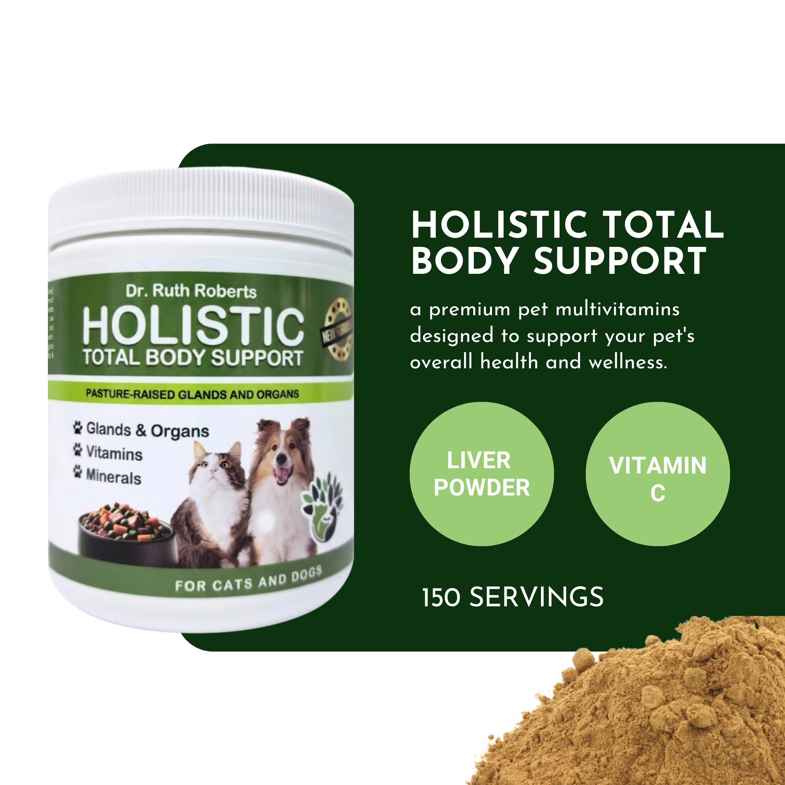 Holistic Total Body Support – Multivitamin & Glandular Support for Dogs and Cats
