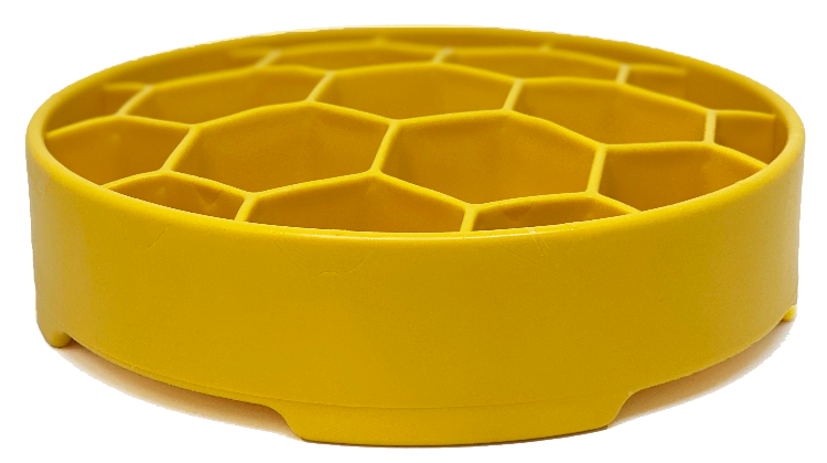 Honeycomb eBowl Deep Slow Feeder Dog Bowl for Enrichment | USA Made